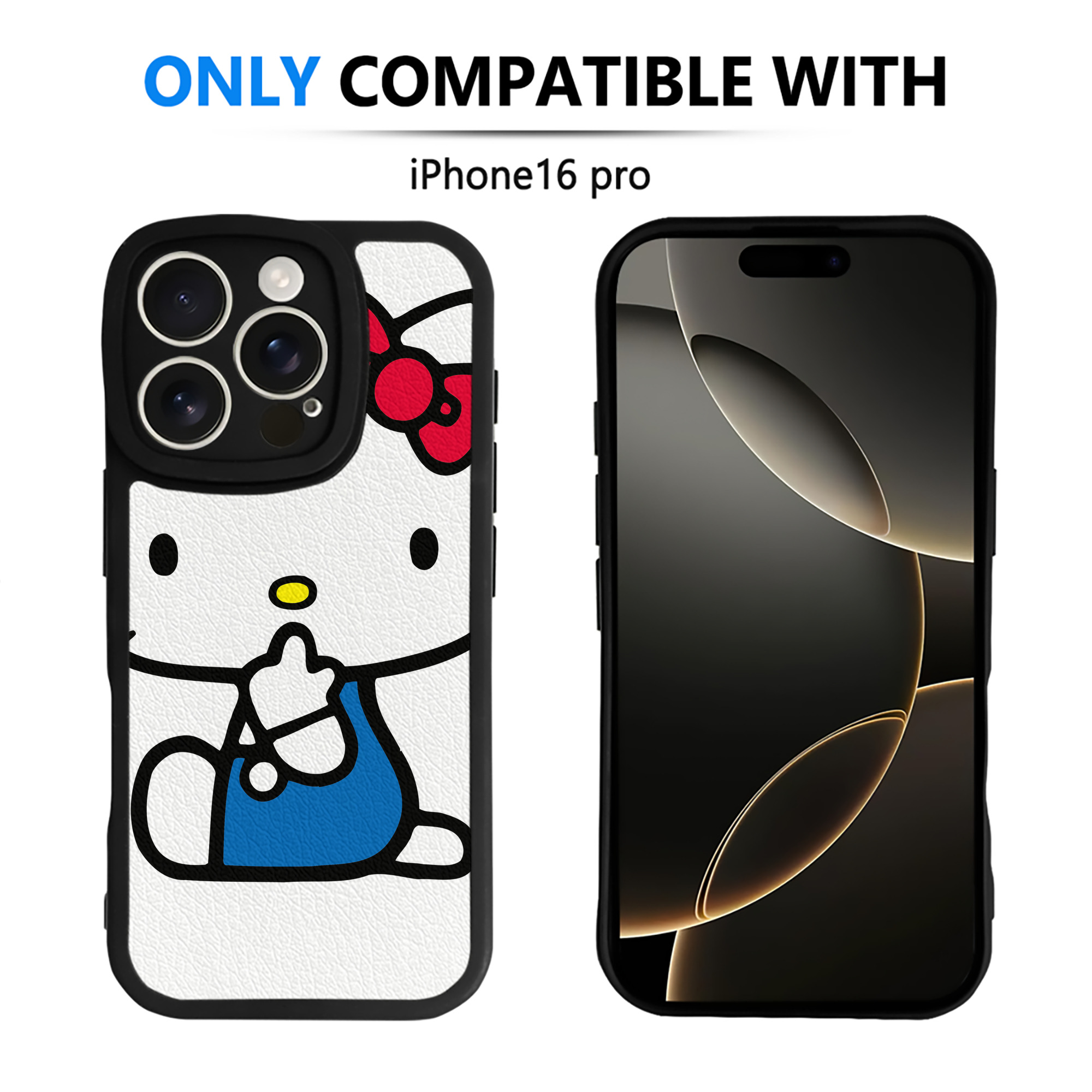 （画像用） Hello Kitty ハローキティ 【iPhone 16シリーズ対応】シリコンスマホケース（レザー調） 材質：シリコン